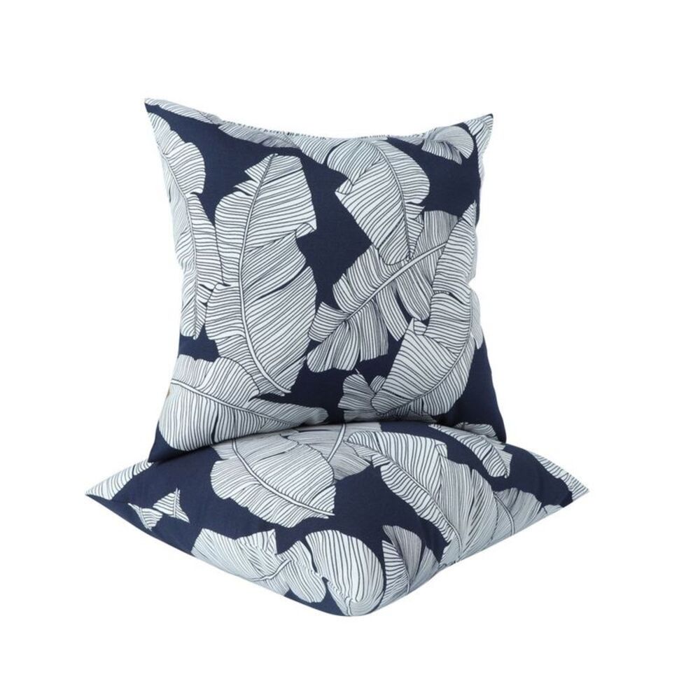 SAINTCY -  2-Pack Outdoor Throw Pillows, Waterproof & Blue